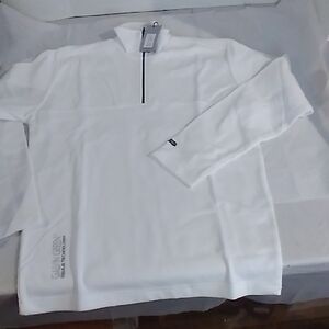 Galvin Green White Quarter-Zip Pullover Golf Shirt Mens XS